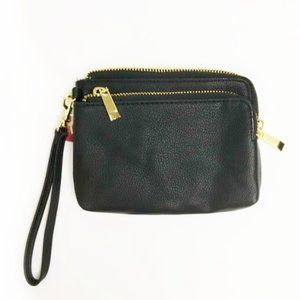 Merona Women's Black Faux Leather Small Wristlet